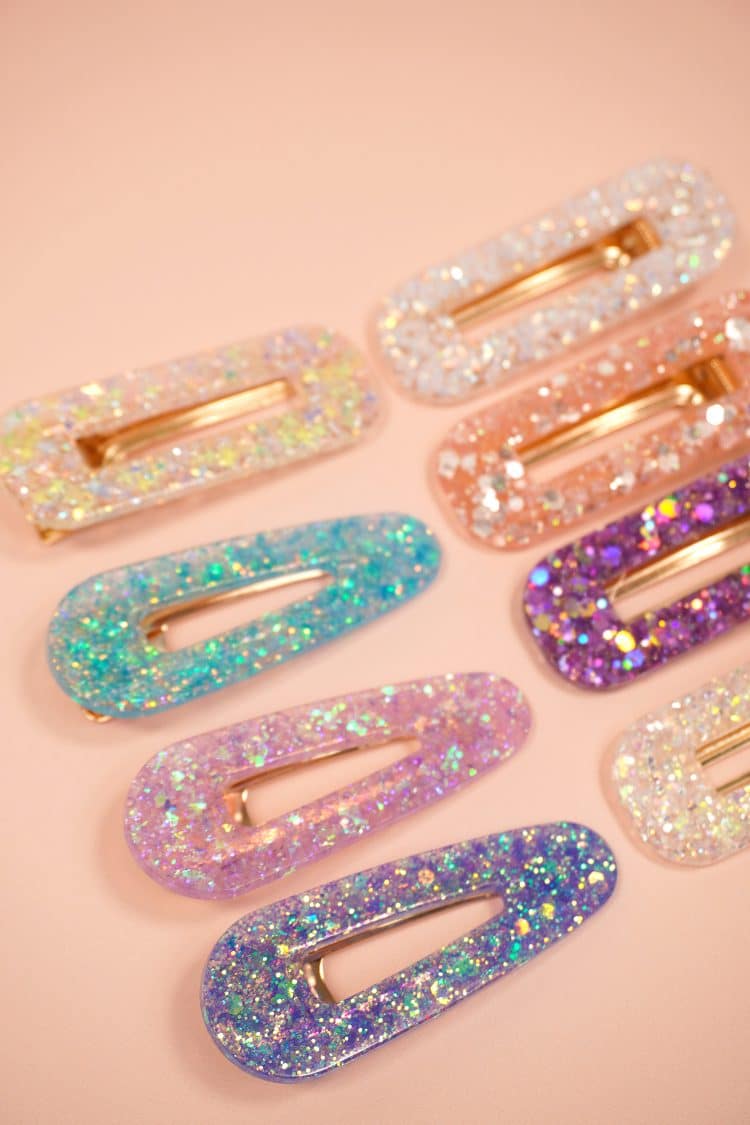 Easy DIY Resin Hair Clips - Happiness is Homemade