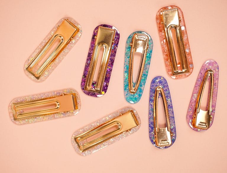 Easy DIY Resin Hair Clips - Happiness is Homemade