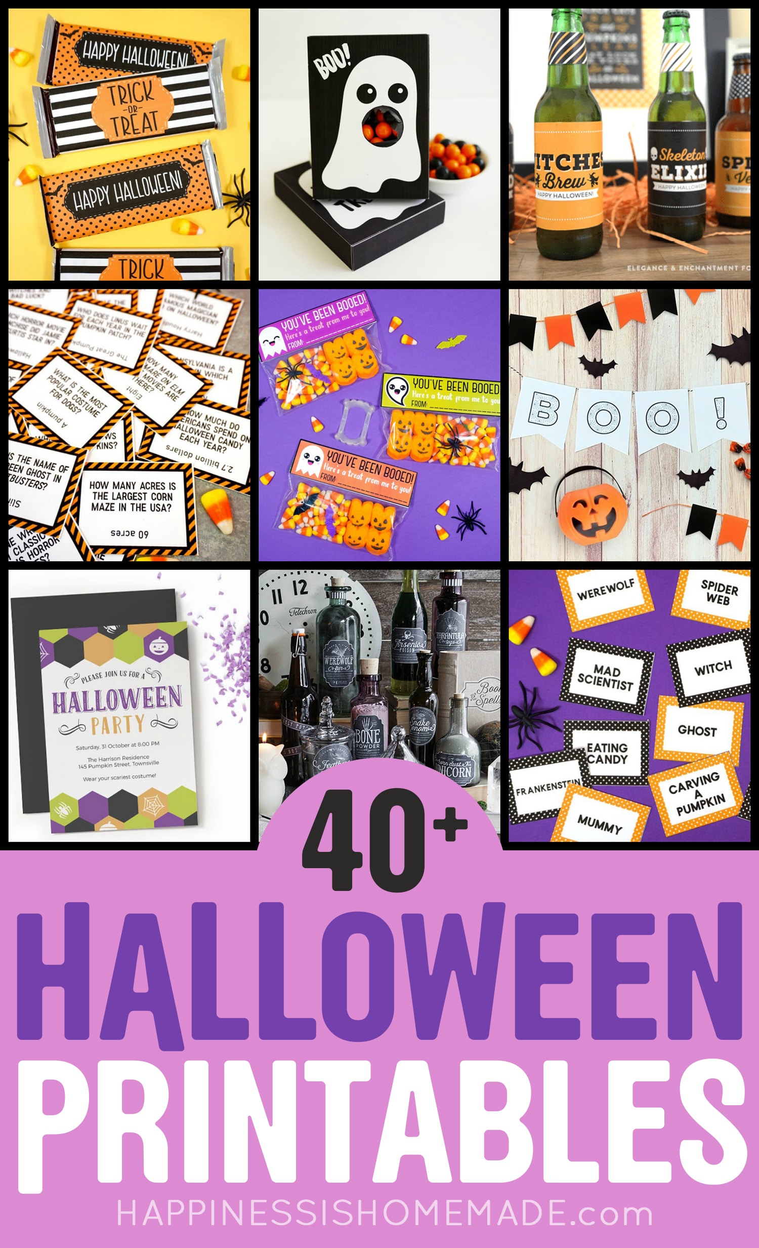 FaBOOlous Neighbors Halloween Tags, Printable PDF - My Party Design