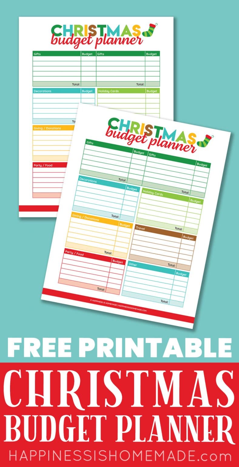 Printable Christmas Budget Planner - Happiness Is Homemade