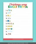 Printable Emoji Christmas Songs Game - Happiness is Homemade