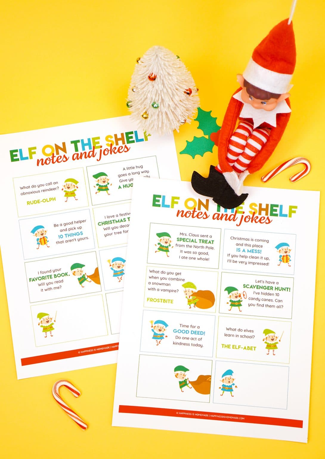 50+ Fun Elf on the Shelf Printables - Happiness is Homemade