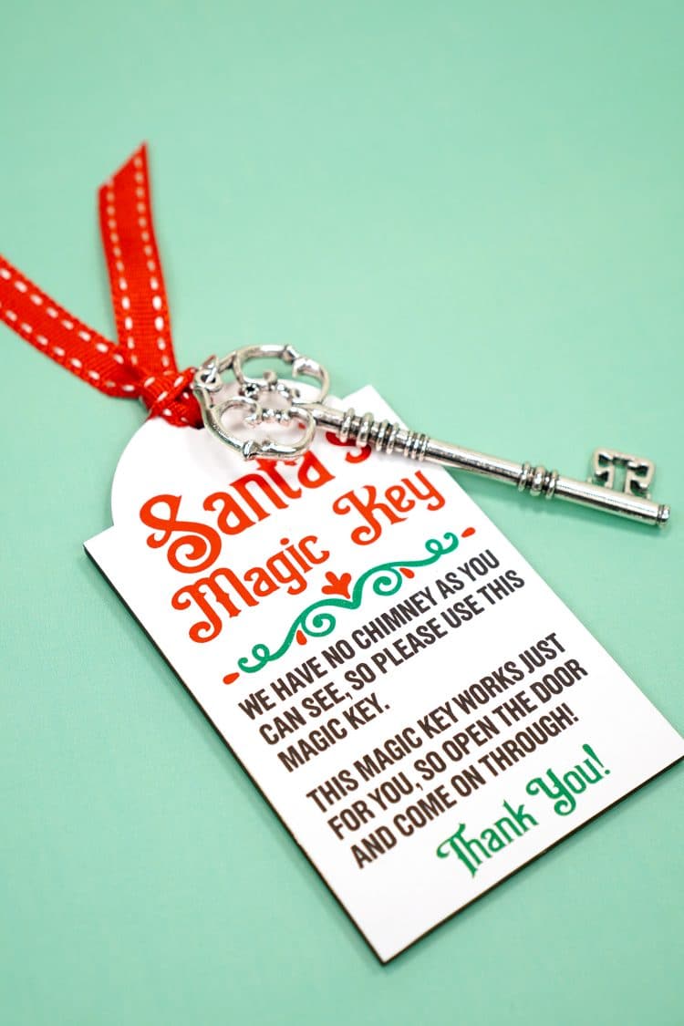 Santa's Magic Key Printable Tag + SVG File - Happiness is Homemade