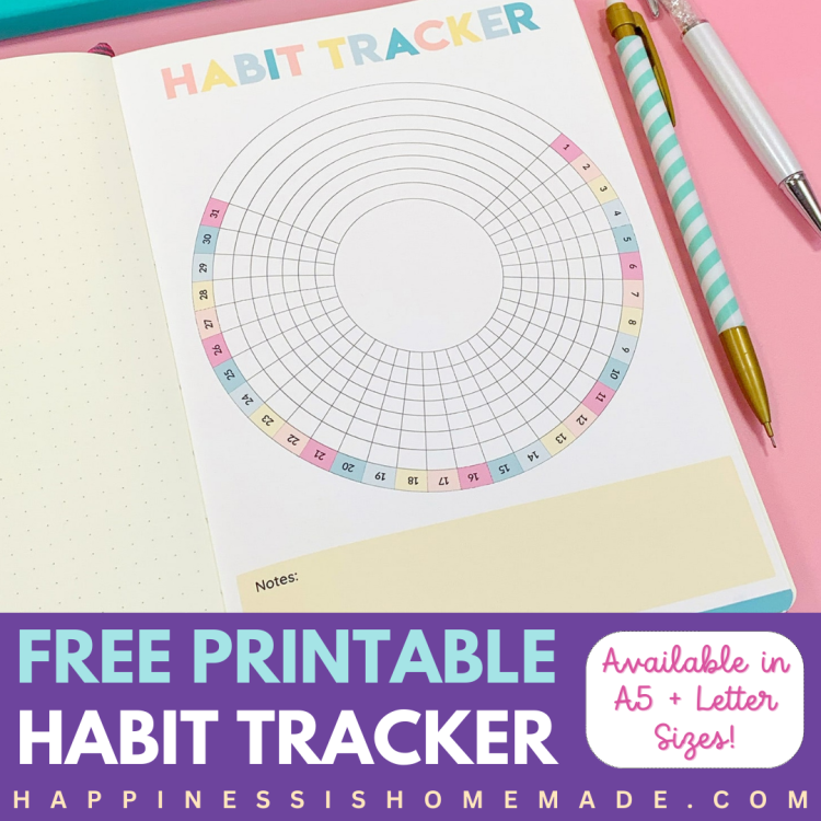 Free Printable Habit Tracker Happiness Is Homemade