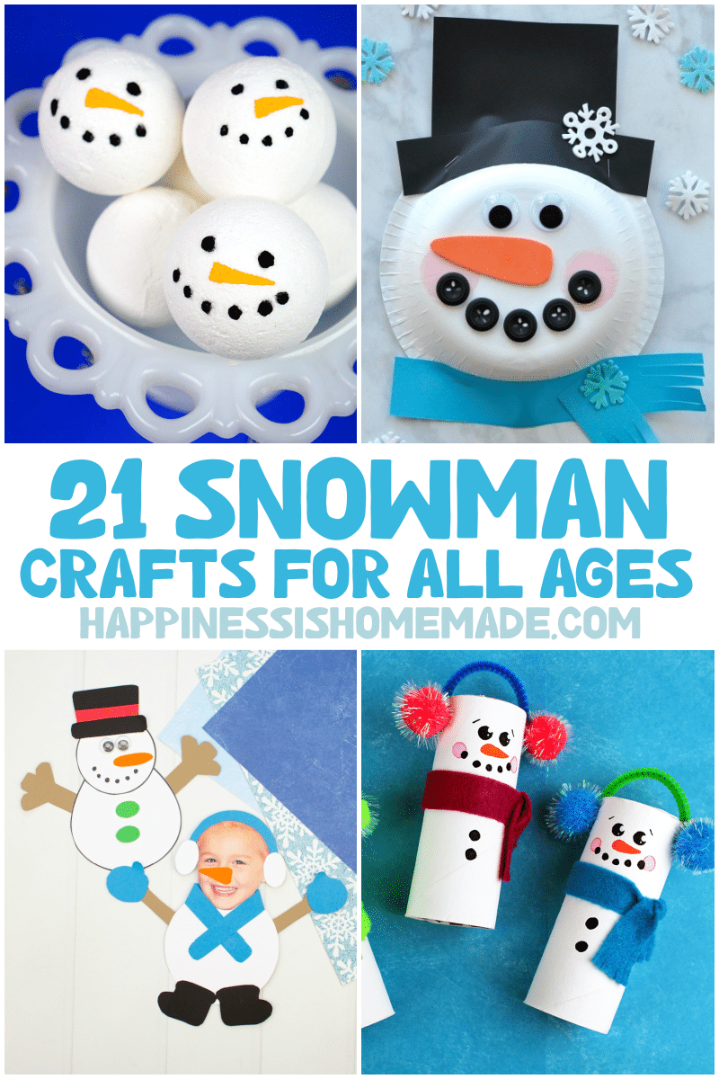 Cotton Ball Snowman Craft (with Free Printable!) - Party Ideas for