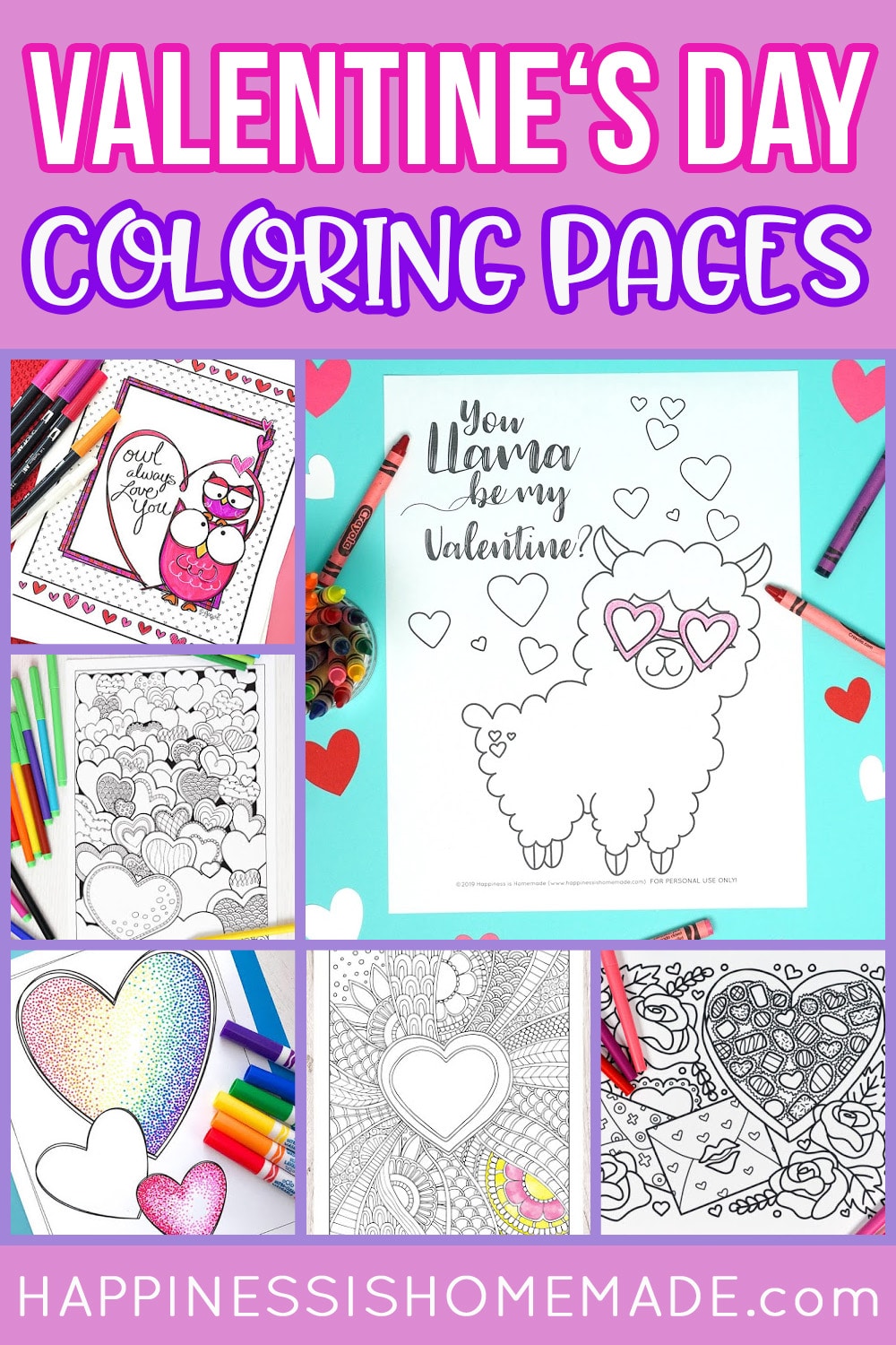 Mini Coloring Book For Valentines 