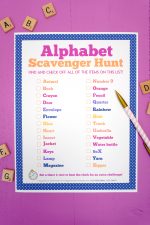 Printable Alphabet Scavenger Hunt - Happiness is Homemade