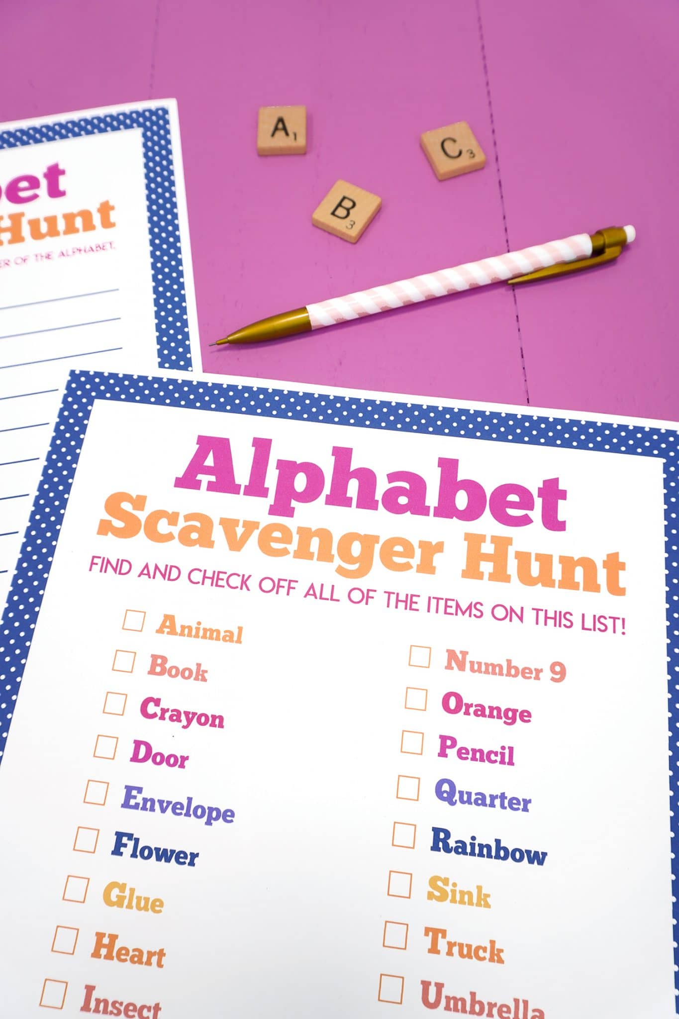 Printable Alphabet Scavenger Hunt - Happiness Is Homemade