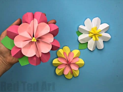 20+ Easy Paper Flower Crafts - Happiness is Homemade