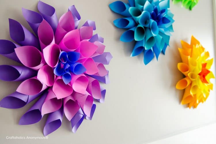 How to Make Beautiful Paper Flower for Home Decor - Paper Flowers Wall  Decorations, Beautiful Paper Flowers Making Instruction for Home Decor or  Wall Decoration, By Colors Paper