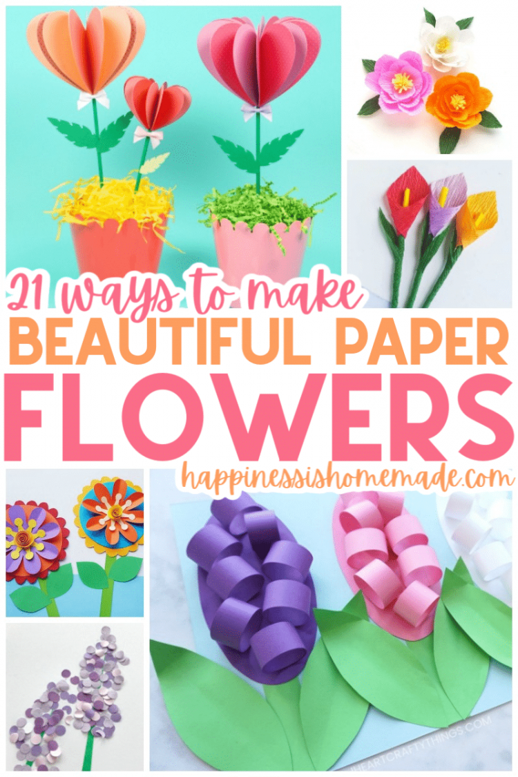Beautiful Paper Flower Crafts - A Wonderful Thought