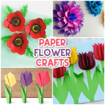 20+ Easy Paper Flower Crafts - Happiness Is Homemade