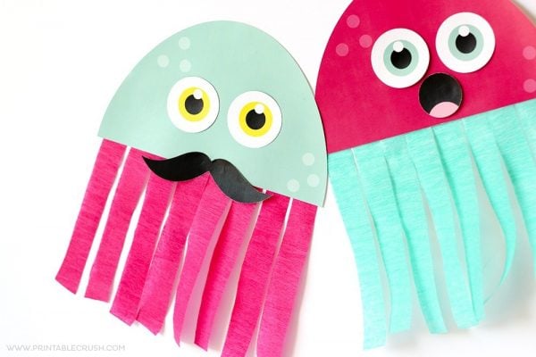 20+ Jellyfish Crafts for Kids - Happiness is Homemade