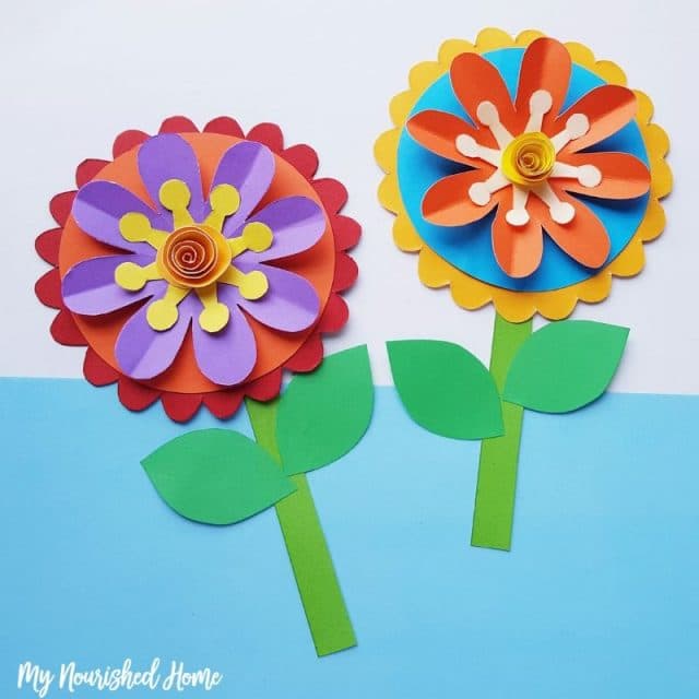 20+ Easy Paper Flower Crafts - Happiness is Homemade