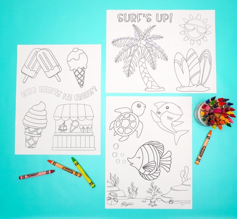 Summer Coloring Pages - Free Printables - Happiness is Homemade