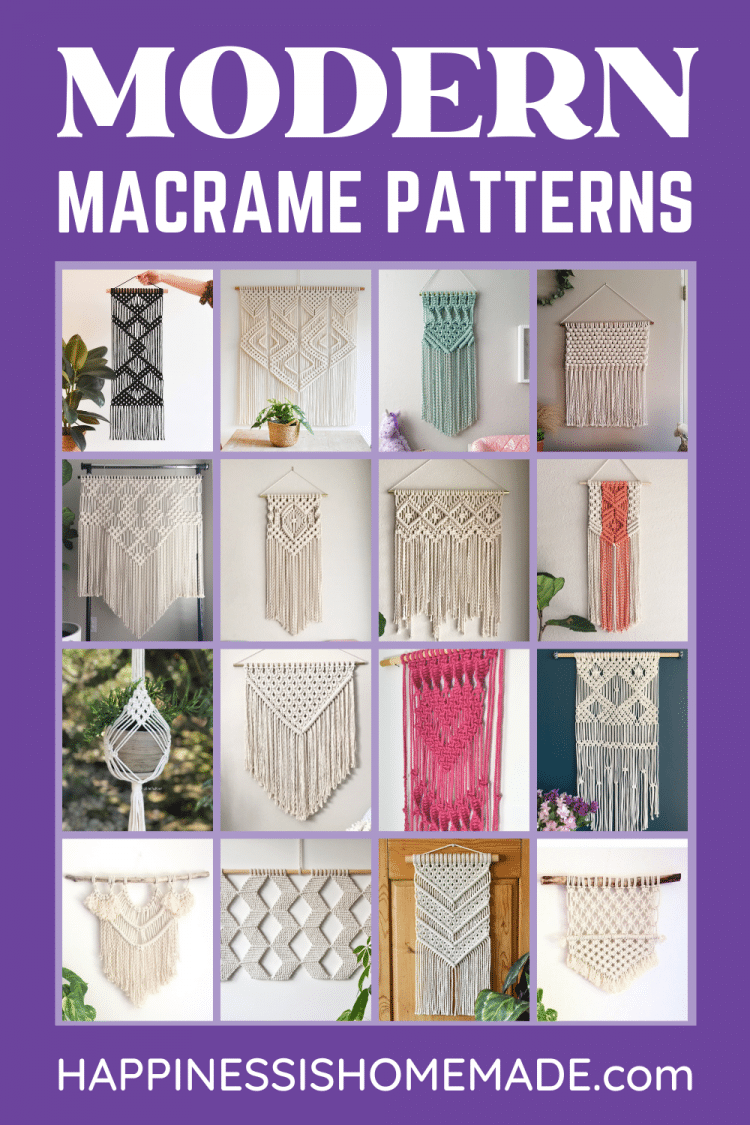 16 Modern Macramé Patterns - Happiness is Homemade