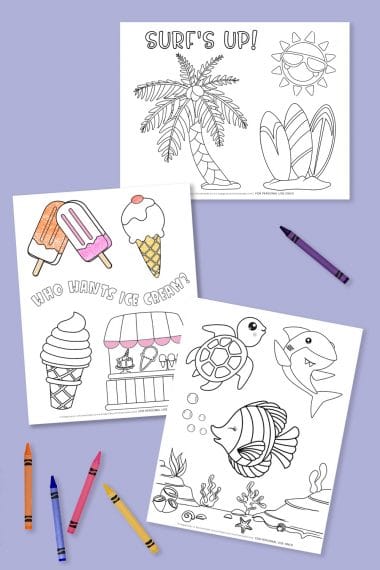 Summer Coloring Pages - Free Printables - Happiness is Homemade