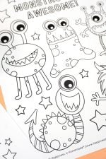 Monster Coloring Pages + Free Printables - Happiness is Homemade