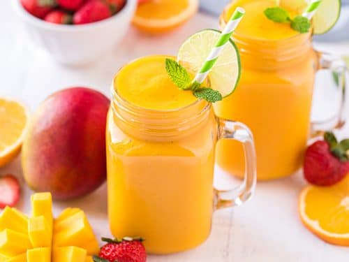 The Best Mango Smoothie Recipe! - Happiness is Homemade