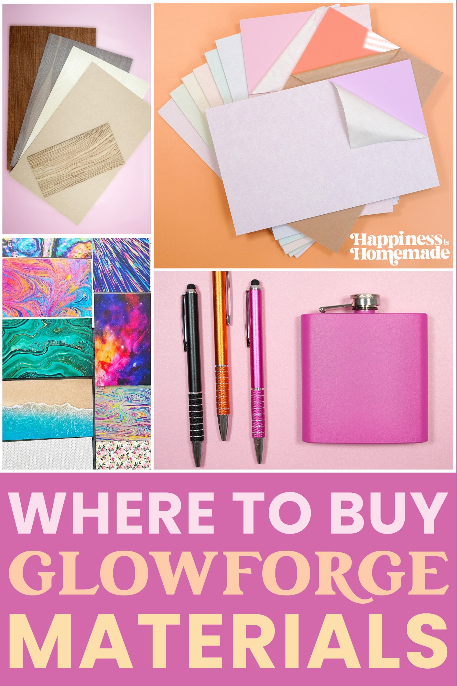 Where to Buy Glowforge Materials: The ULTIMATE Guide! - Happiness is  Homemade