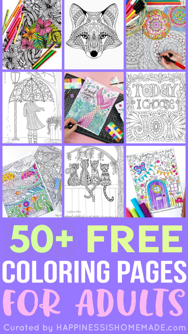 20 Gorgeous Free Printable Adult Coloring Pages - Nerdy Mamma