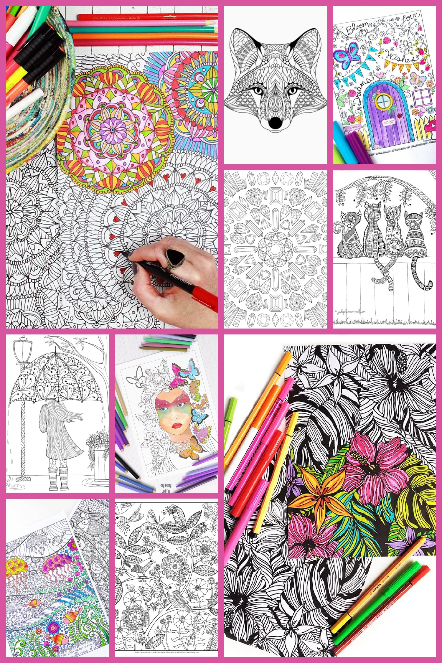 2023 A Lot of 2 Art Therapy Coloring Books for Adults Relaxing