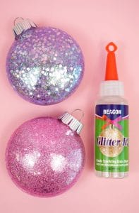 The Best Glue for Glitter Christmas Ornaments - Happiness is Homemade