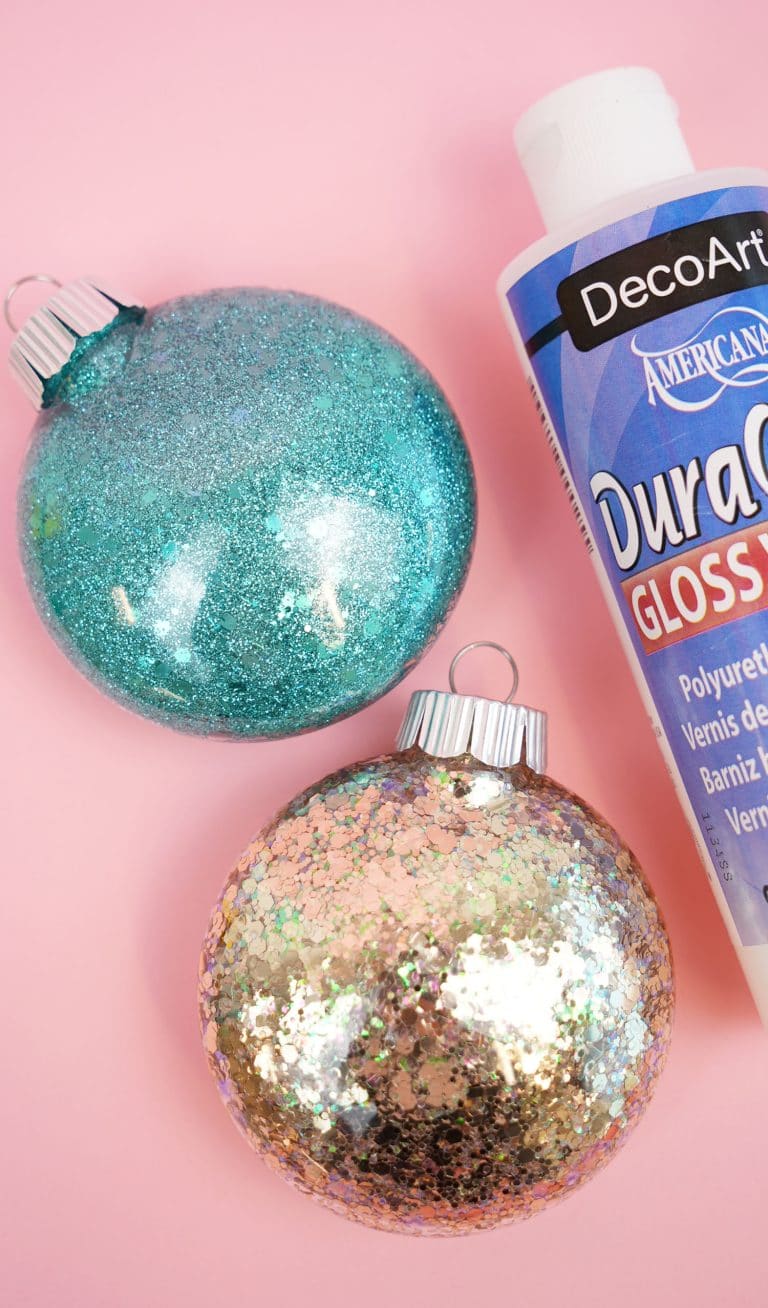 Glitter Ornaments: Easy Christmas Craft - Happiness is Homemade