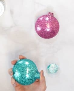 Glitter Ornaments: Easy Christmas Craft - Happiness is Homemade