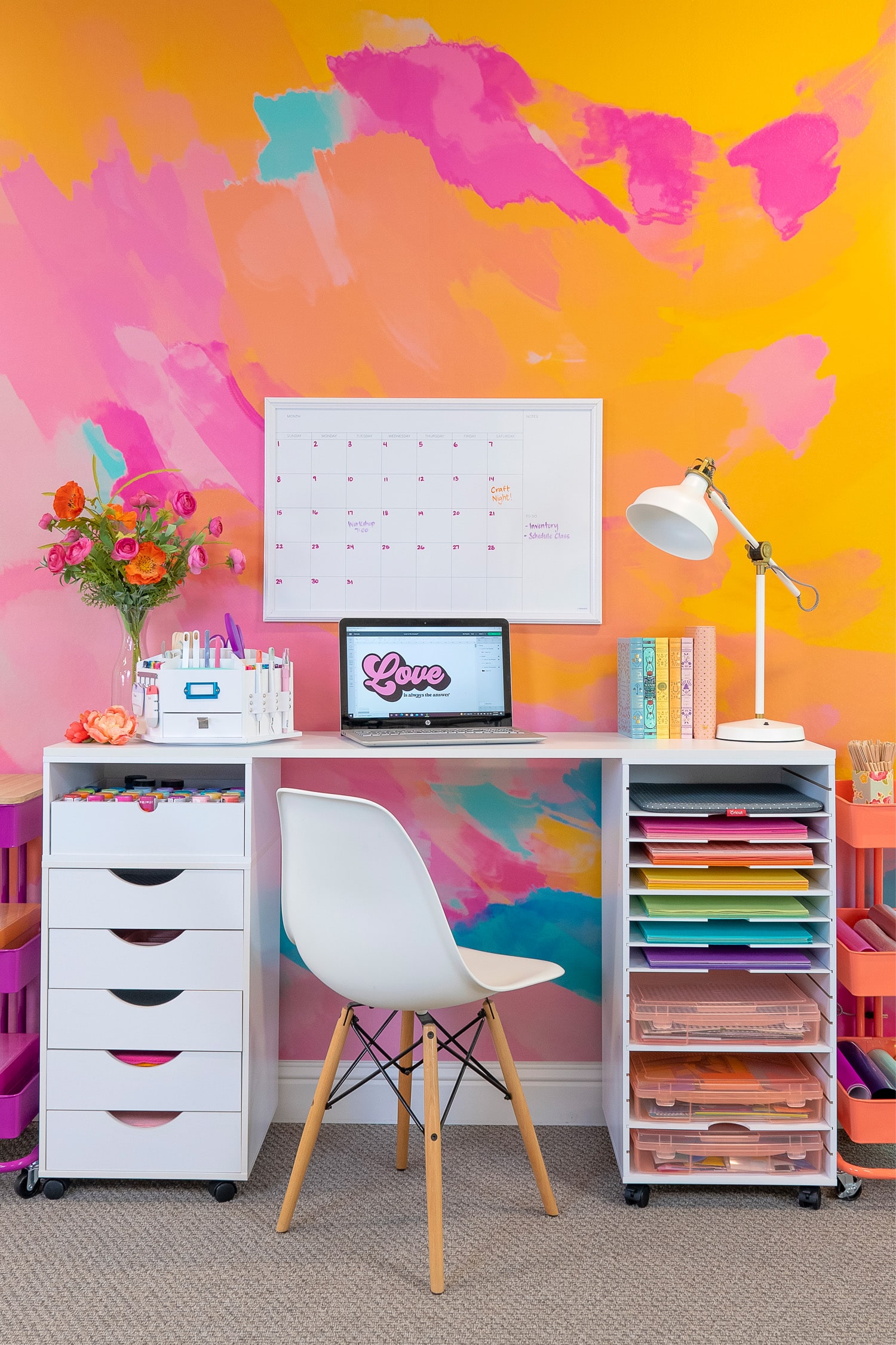 DIY Kids Desk with Storage and Chair Printable Plans - DIY Designs