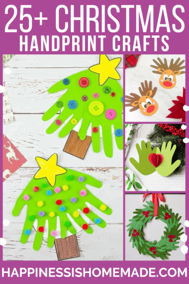 25+ Christmas Handprint Crafts - Happiness is Homemade