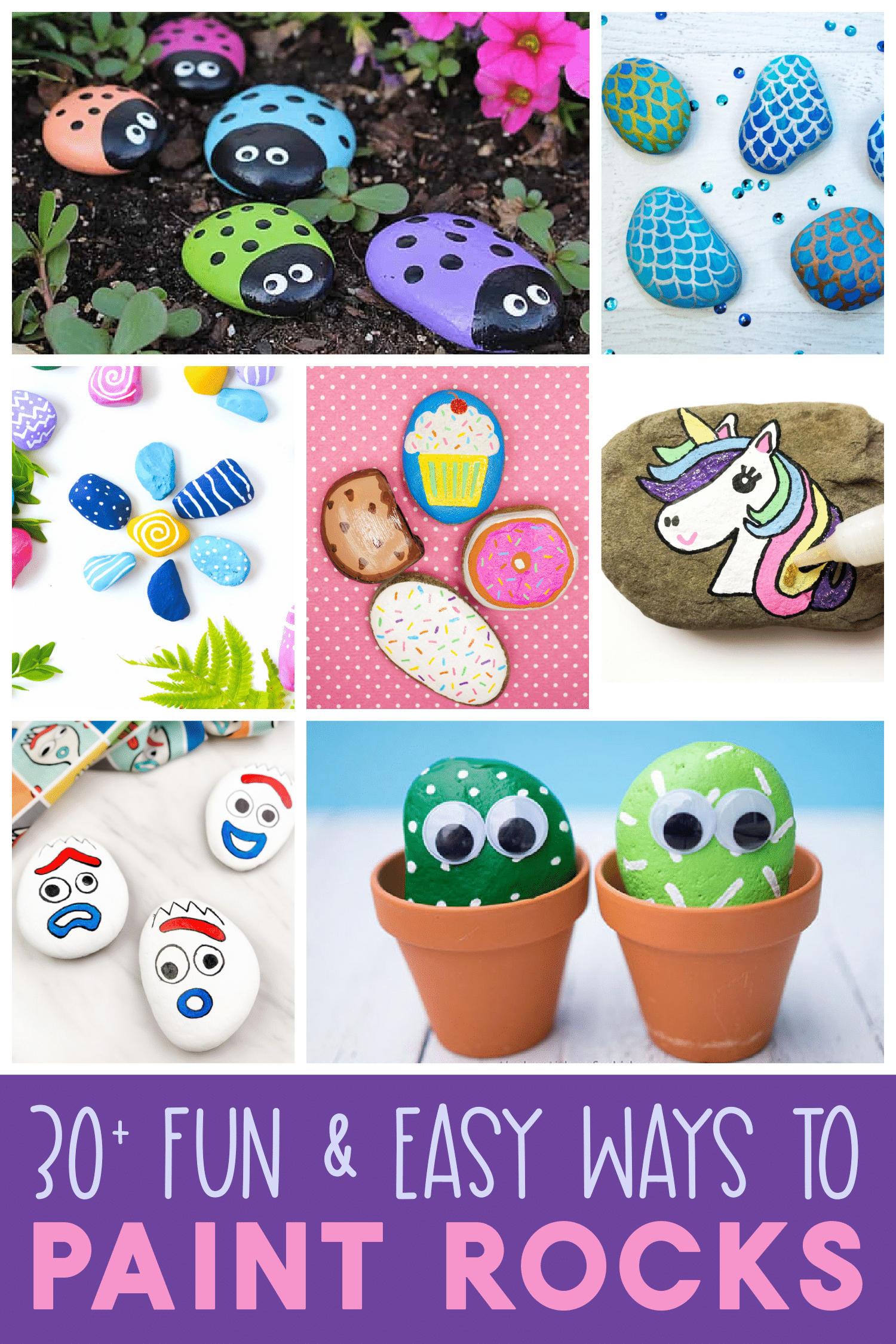 30+ Easy Rock Painting Ideas - Happiness is Homemade