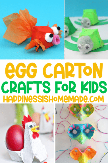 25+ Easy Egg Carton Crafts for Kids - Happiness is Homemade