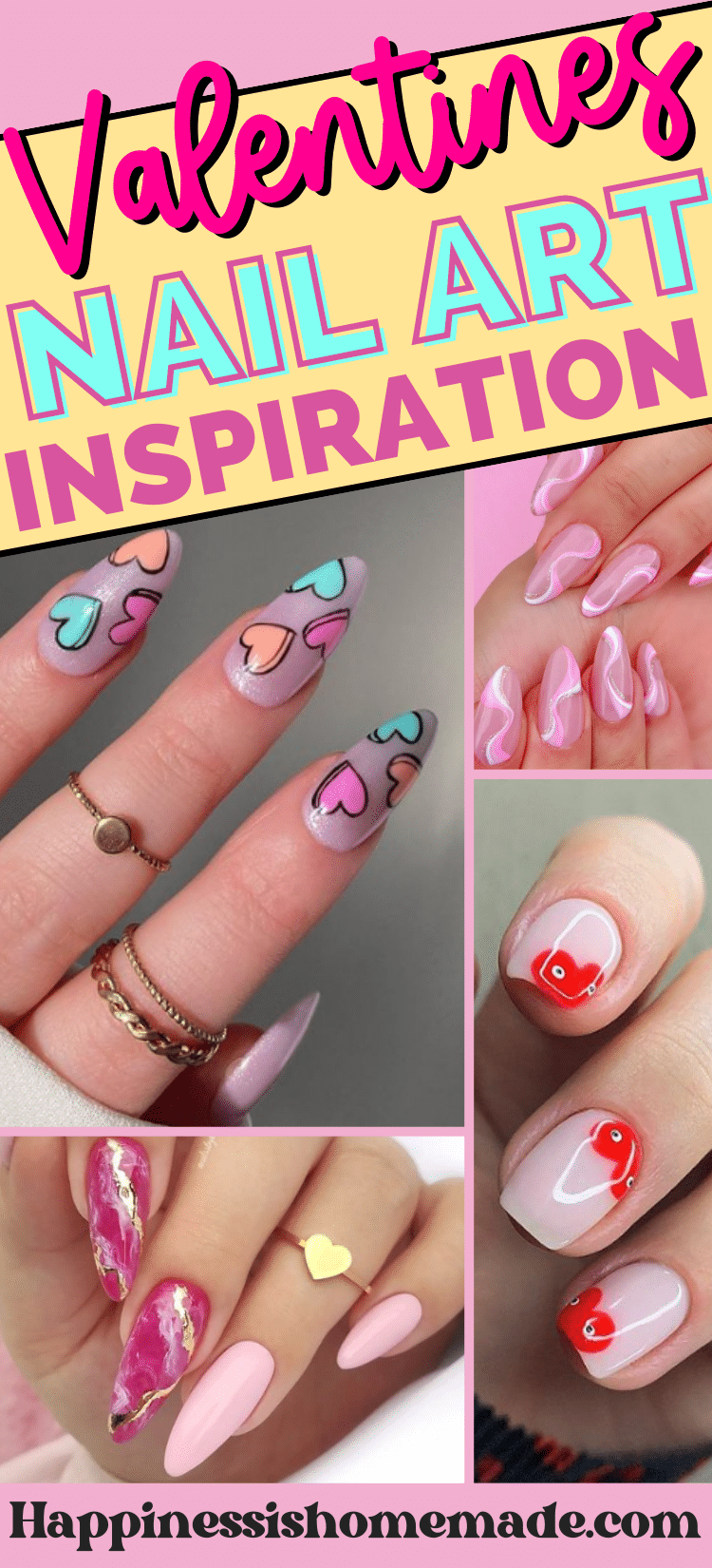 30+ Valentine's Day Nail Ideas - Happiness is Homemade