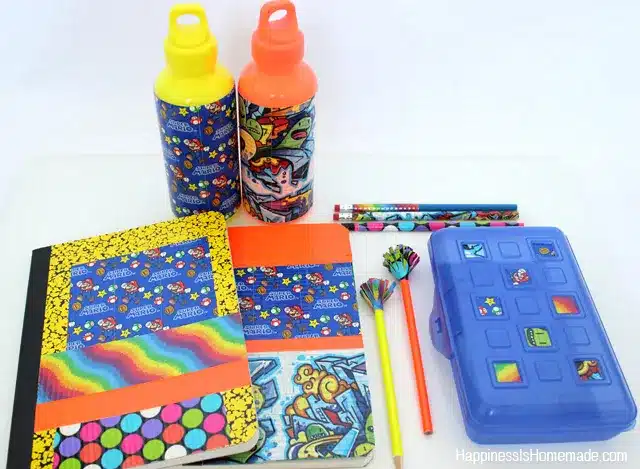 School supplies decorate using Duck Tape