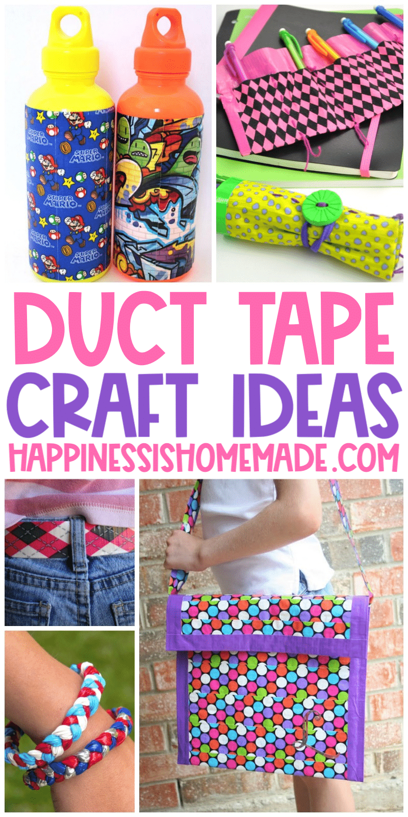 DIY Duct Tape Girls Camp Crafts