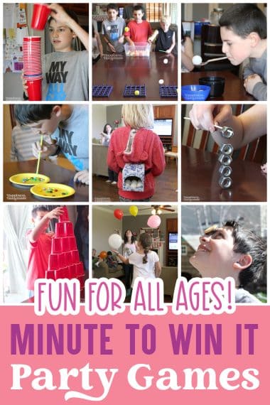 Fun Minute to Win It Games Party Ideas Party Games for Kids Adults