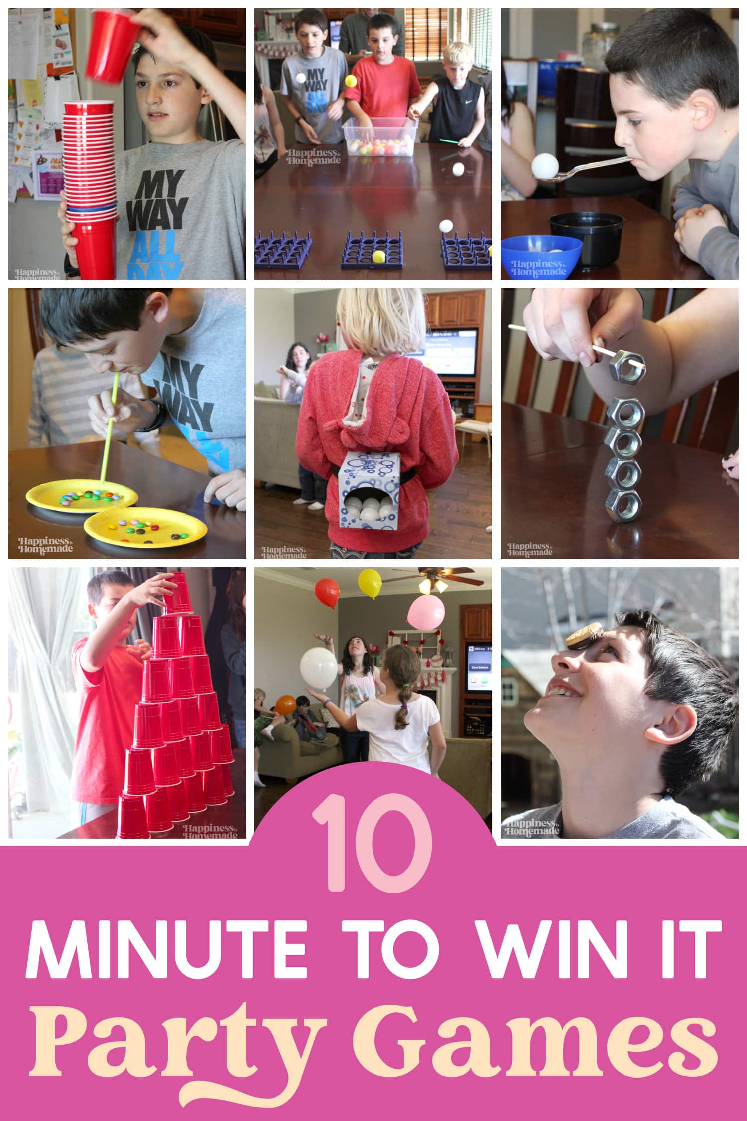 5 Minute to Win It Games Kids & Adults Will Love  Minute to win it games,  Minute to win it, Fun couple activities
