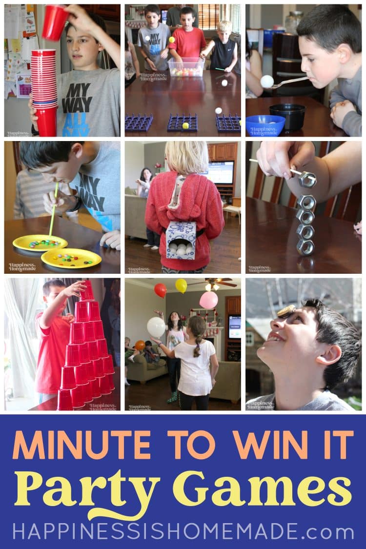 10 Awesome Minute to Win It Games - Happiness is Homemade