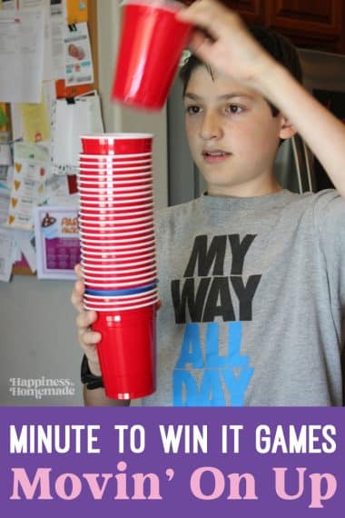 10 Awesome Minute to Win It Games - Happiness is Homemade