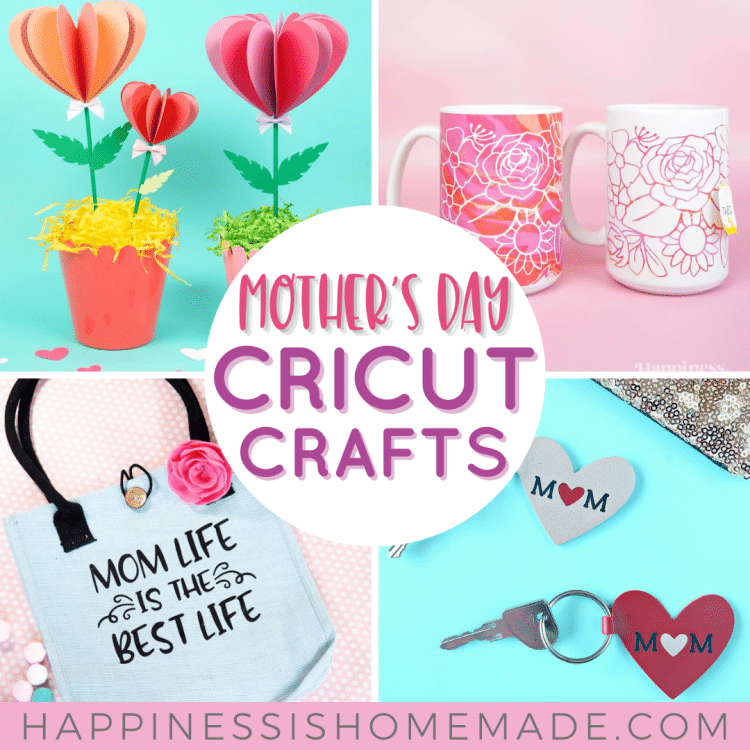 35+ Mother's Day Cricut Craft Ideas - Happiness is Homemade