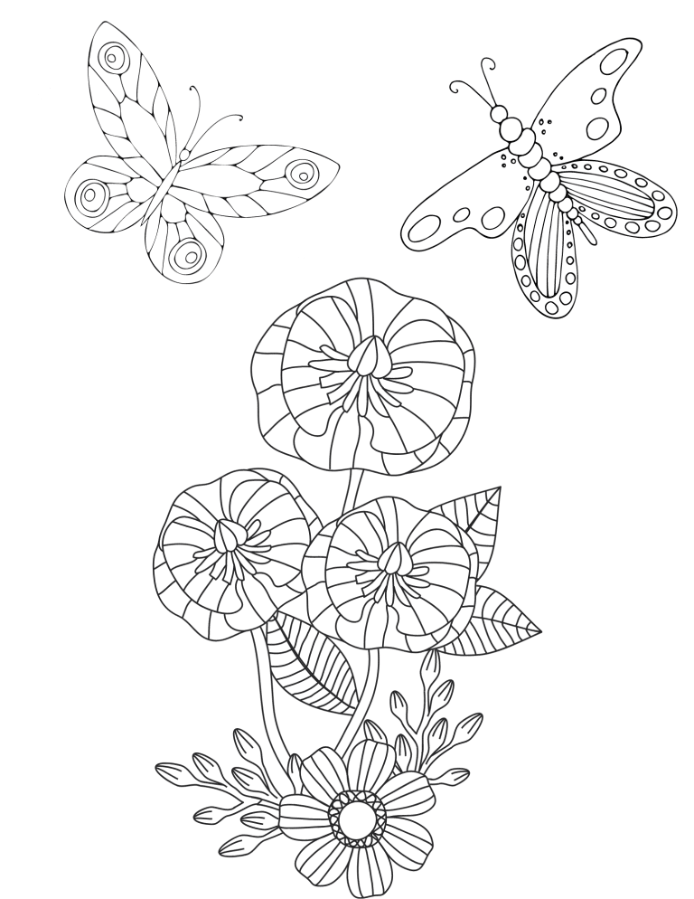 20 Free Printable Butterfly Coloring Pages - Happiness is Homemade