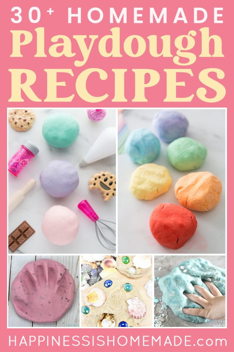 30+ Homemade Playdough Recipes - Happiness is Homemade