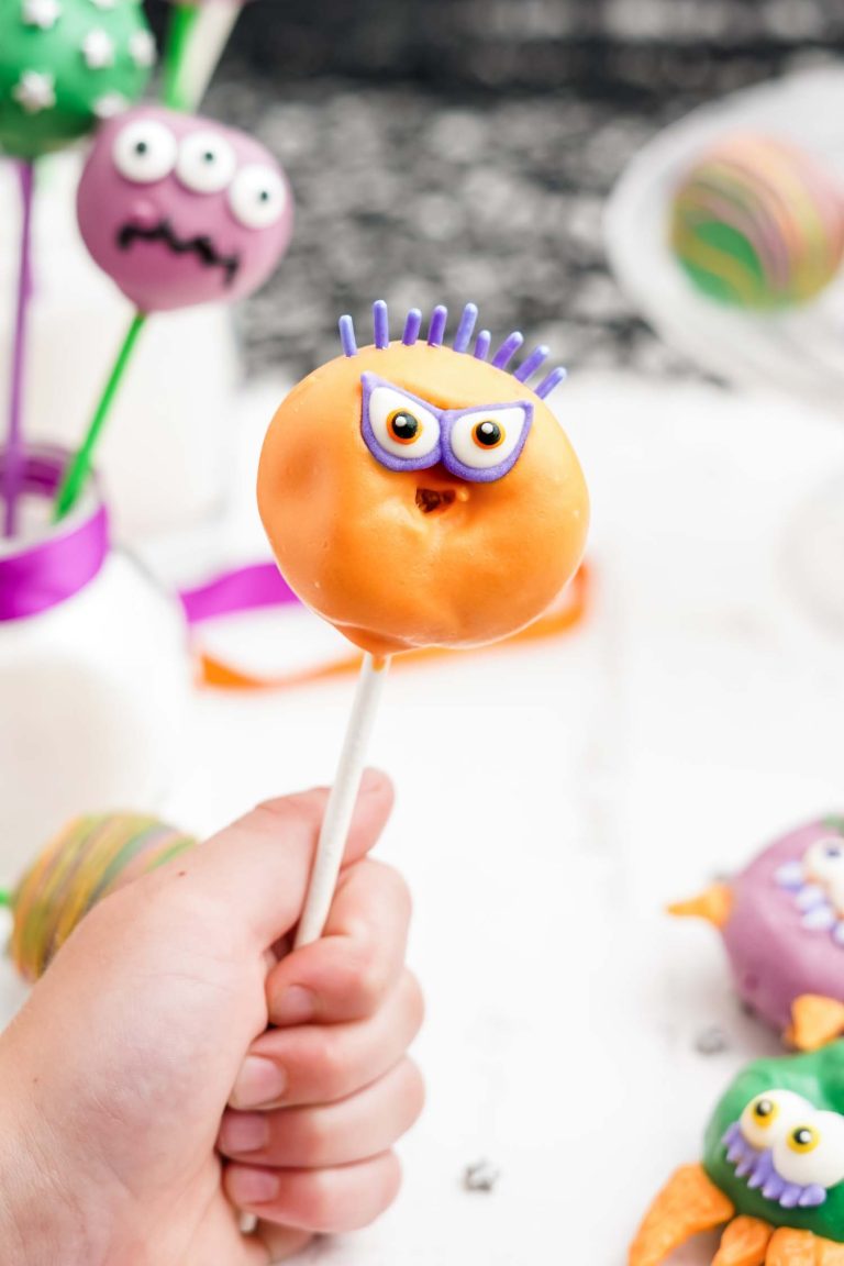 Monster Cake Pops from Donut Holes - Happiness is Homemade