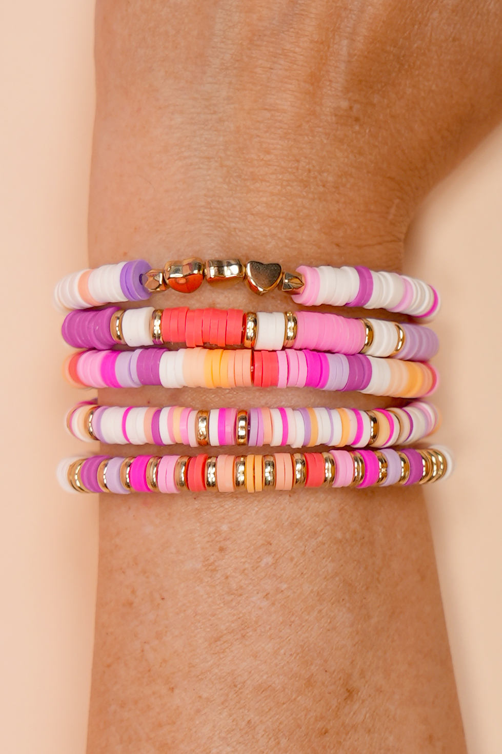 Preppy Clay Bead Bracelet Ideas & How-to Tutorial - Happiness is