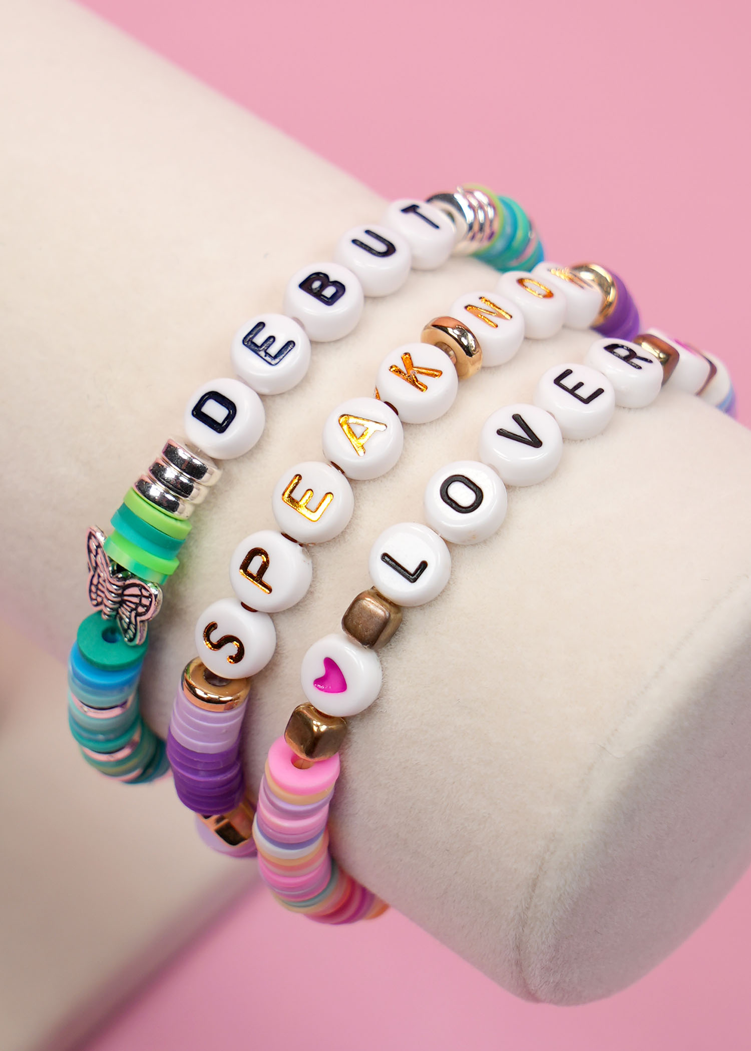 Beaded Friendship Bracelet, Personalize with Name or Word of Your Choice |  Kandi, Festival Bracelet | Ships fast from USA