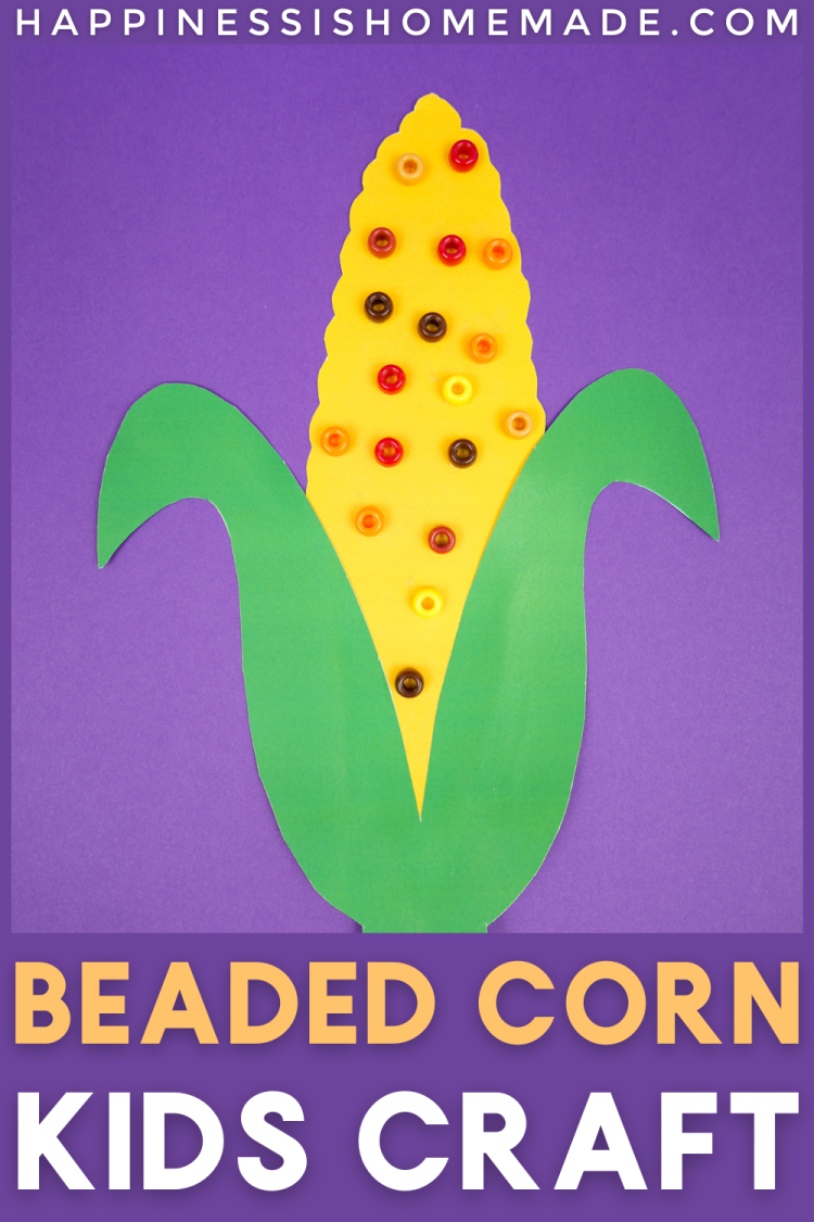 Fall Preschool Craft: Paper Beaded Corn - Happiness is Homemade