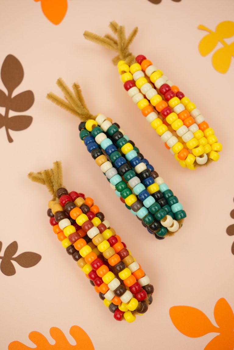 Beaded Corn Craft - Happiness is Homemade