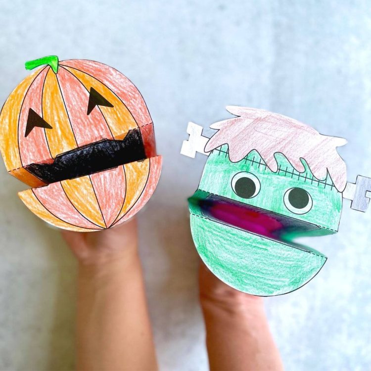 Popsicle Stick Pumpkin Craft - Halloween Craft - Easy Peasy and Fun