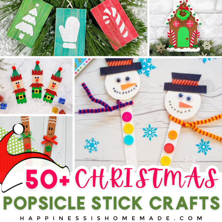 50+ Popsicle Stick Christmas Crafts - Happiness is Homemade